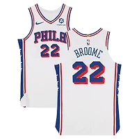 Maillot Nike blanc n° 22 porté par Johni Broome des Philadelphia 76ers lors de la saison NBA 2025-2026 - Taille 50+4