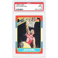 Julius Erving Philadelphia 76ers 1986-87 Fleer #31 PSA Authenticated 9 Card