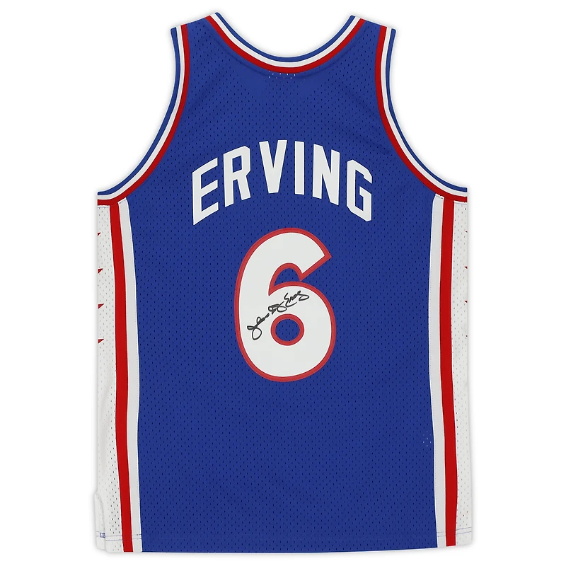 Julius Erving Philadelphia 76ers Autographed Blue Mitchell & Ness 1982-83 Hardwood Classics Swingman Jersey
