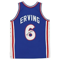 Julius Erving Philadelphia 76ers Autographed Blue Mitchell & Ness 1982-83 Hardwood Classics Swingman Jersey