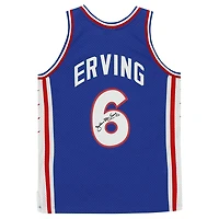 Julius Erving Philadelphia 76ers Autographed Blue Mitchell & Ness 1982-83 Hardwood Classics Swingman Jersey