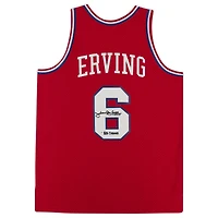 Julius Erving Philadelphia 76ers Autographed Red 1982-83 Mitchell & Ness Replica Jersey with "83 Champs" Inscription