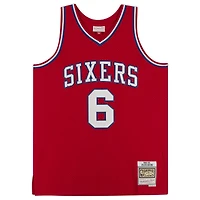 Julius Erving Philadelphia 76ers Autographed Red 1982-83 Mitchell & Ness Replica Jersey with "83 Champs" Inscription