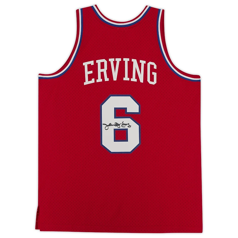 Julius Erving Philadelphia 76ers Autographed Red 1982-83 Mitchell & Ness Replica Jersey