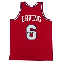 Julius Erving Philadelphia 76ers Autographed Red 1982-83 Mitchell & Ness Replica Jersey