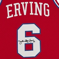Julius Erving Philadelphia 76ers Autographed Red 1982-83 Mitchell & Ness Replica Jersey
