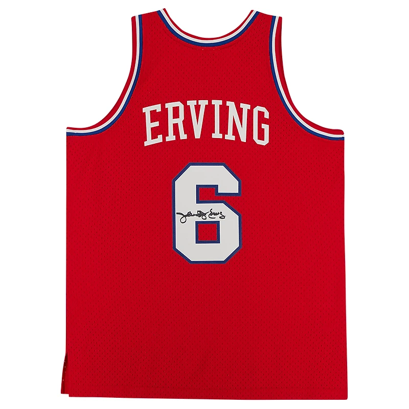 Julius Erving Philadelphia 76ers Autographed Red 1982-83 Mitchell & Ness Replica Jersey