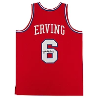 Julius Erving Philadelphia 76ers Autographed Red 1982-83 Mitchell & Ness Replica Jersey