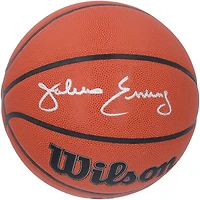 Julius Erving Philadelphia 76ers Autographed Wilson Authentic Series Indoor/Outdoor Basketball
