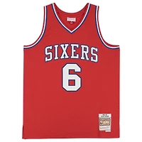 Julius Erving Red Philadelphia 76ers Autographed Mitchell & Ness 1982-83 Swingman Jersey with "NBA Top 75" Inscription