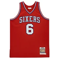 Julius Erving Red Philadelphia 76ers Autographed Mitchell & Ness Hardwood Classics Authentic Jersey