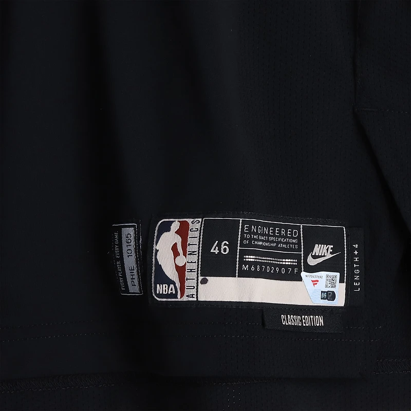 Maillot Hardwood Classic noir porté par Justin Edwards (Philadelphia 76ers) lors du match contre les Indiana Pacers le 10 avril 2026 - Numéro 11 - Taille 46+4