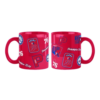 Logo Brands Philadelphia 76ers 2-Pack 15oz. Color Mug Set