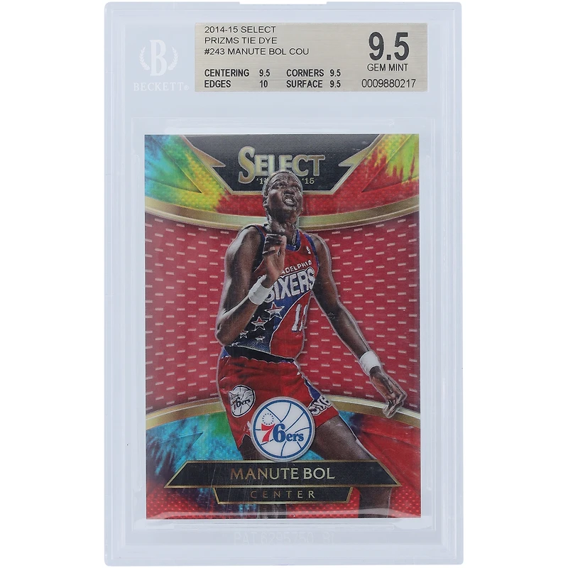 Carte authentifiée 9,5 Panini Select Tie Dye Prizm #243 #5/25 BGS des Philadelphia 76ers 2014-15 - 9,5, 9,5, 10, 9,5