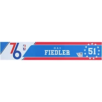 Max Fiedler Philadelphia 76ers Player-Issued Royal Nameplate from the 2024-25 NBA Season 