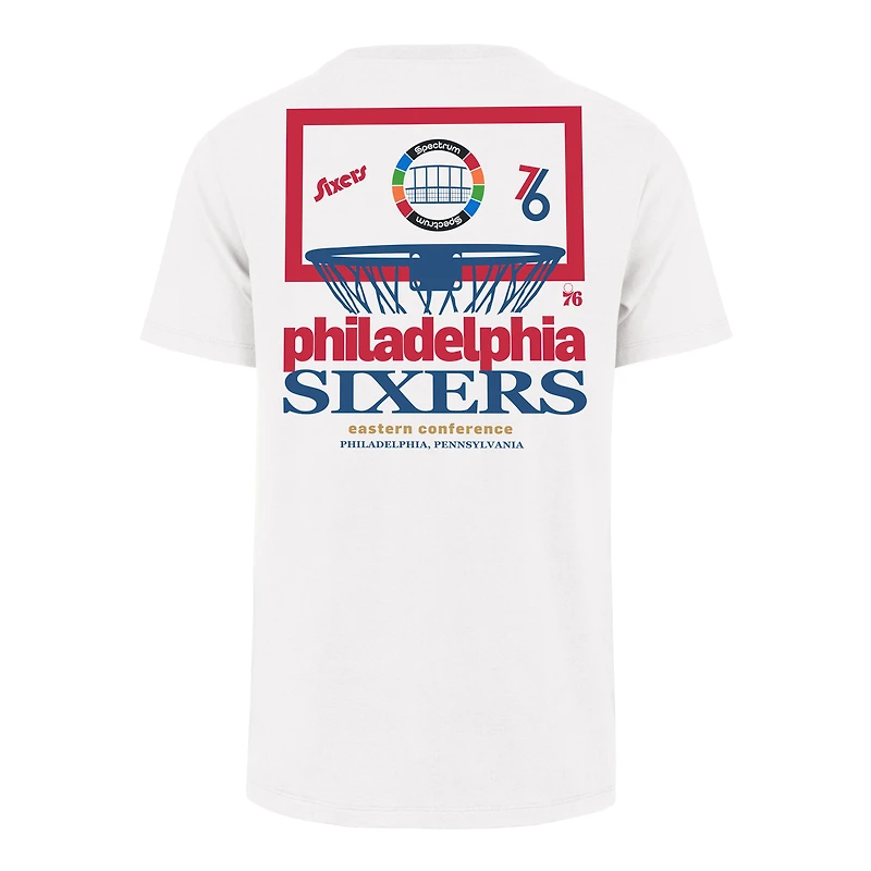 Men's '47  White Philadelphia 76ers City Edition Backboard T-Shirt