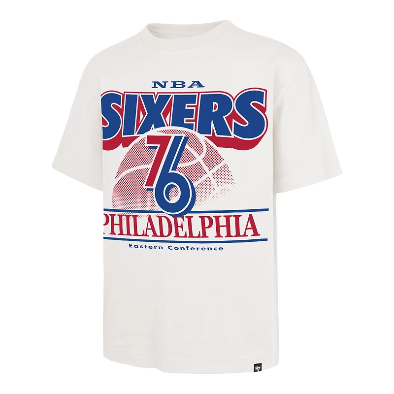 Men's '47  White Philadelphia 76ers City Edition Shifty Foundation T-Shirt