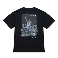 T-shirt Mitchell & Ness Allen Iverson noir pour homme Philadelphia 76ers Hardwood Classics NBA Legends