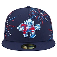 Casquette ajustée 59FIFTY Americana Fireworks des Philadelphia 76ers pour homme New Era bleu marine