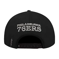 Men's Pro Standard  Cream/Black Philadelphia 76ers French Terry Snapback Hat