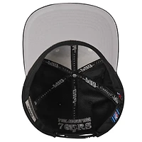 Men's Pro Standard  Cream/Black Philadelphia 76ers French Terry Snapback Hat