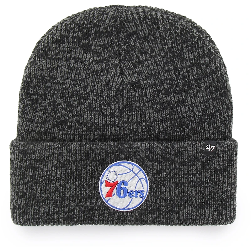 Bonnet en tricot à revers Brain Freeze '47 noir des Philadelphia 76ers pour hommes