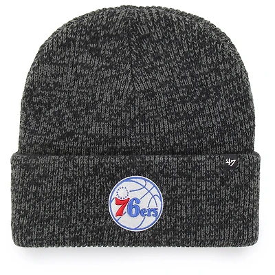 Bonnet en tricot à revers Brain Freeze '47 noir des Philadelphia 76ers pour hommes
