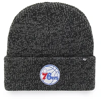 Bonnet en tricot à revers Brain Freeze '47 noir des Philadelphia 76ers pour hommes