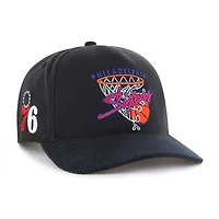 Casquette ajustable noire « 47 » des Philadelphia 76ers, Nothing But Net Hitch