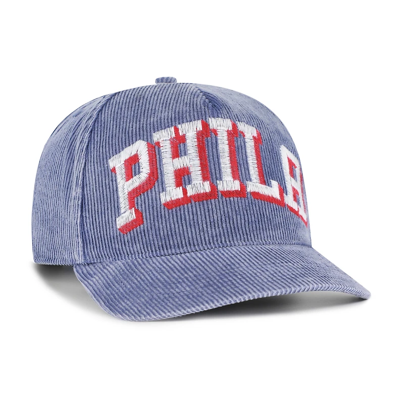 Men's '47 Blue Philadelphia 76ers Reclaim Snow Wash Corduroy Adjustable Hitch Hat