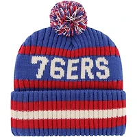 Men's '47 Royal Philadelphia 76ers Bering Cuffed Knit Hat with Pom