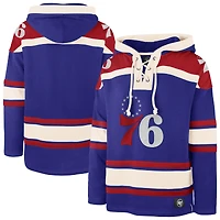 Men's '47  Royal Philadelphia 76ers Superior Lacer Hoodie