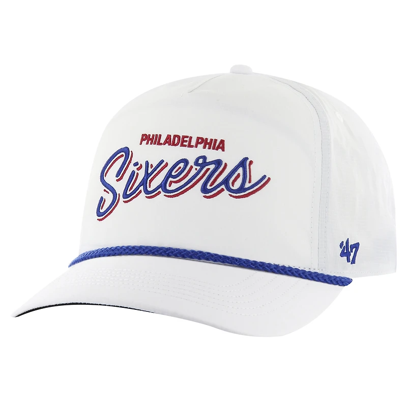 Casquette ajustable Fairway Hitch brrr des Philadelphia 76ers '47 blanche pour hommes