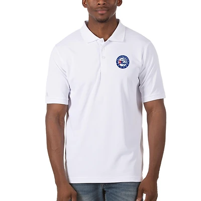 Men's Antigua White Philadelphia 76ers Legacy Pique Polo