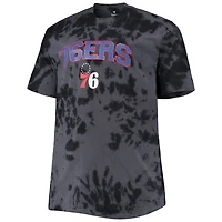 T-shirt de performance ton sur des Philadelphia 76ers Big & Tall pour homme noir