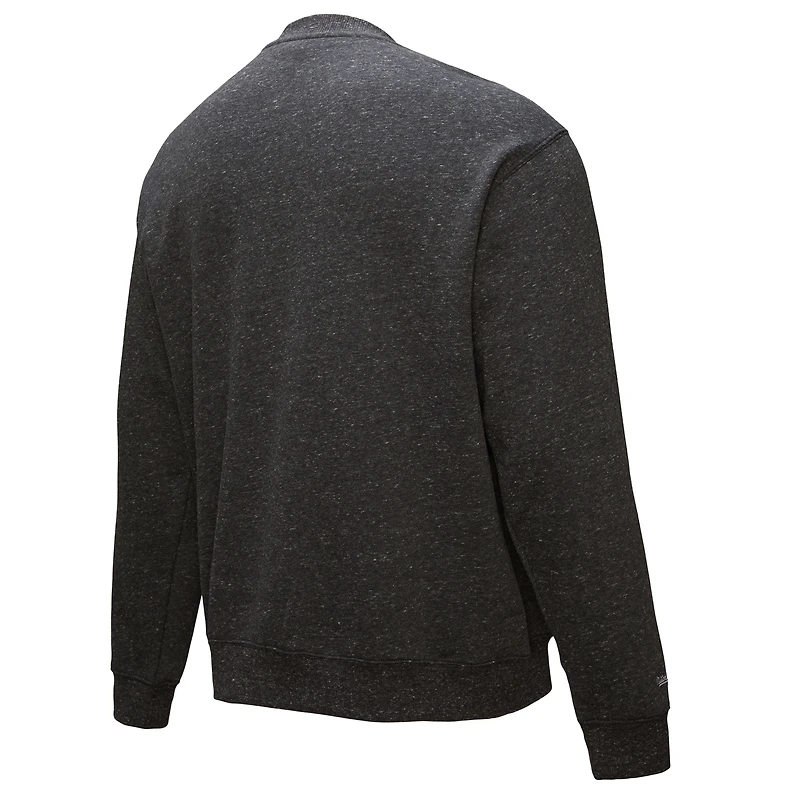 Sweat-shirt délavé à la neige Hardwood Classics Collection Blackout des Philadelphia 76ers pour homme