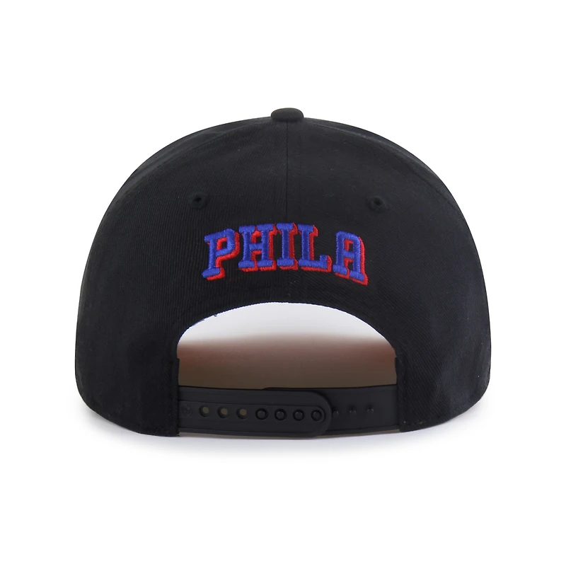 Men's Brand Seen by '47 Black Philadelphia 76ers Sorry I Was Hooping Hitch Adjustable Hat