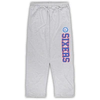 Men's Concepts Sport Royal/Heather Gray Philadelphia 76ers Big & Tall T-Shirt and Pajama Pants Sleep Set