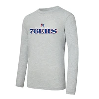 Men's Concepts Sport Royal/Heather Gray Philadelphia 76ers Regulate Long Sleeve T-Shirt & Plaid Pant Set