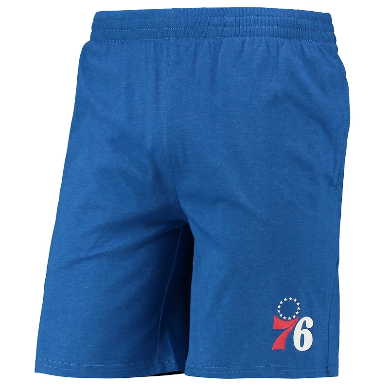 Ensemble de nuit pour homme Concepts Sport Royal/Red Philadelphia 76ers, haut et short