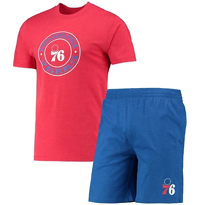 Ensemble de nuit pour homme Concepts Sport Royal/Red Philadelphia 76ers, haut et short