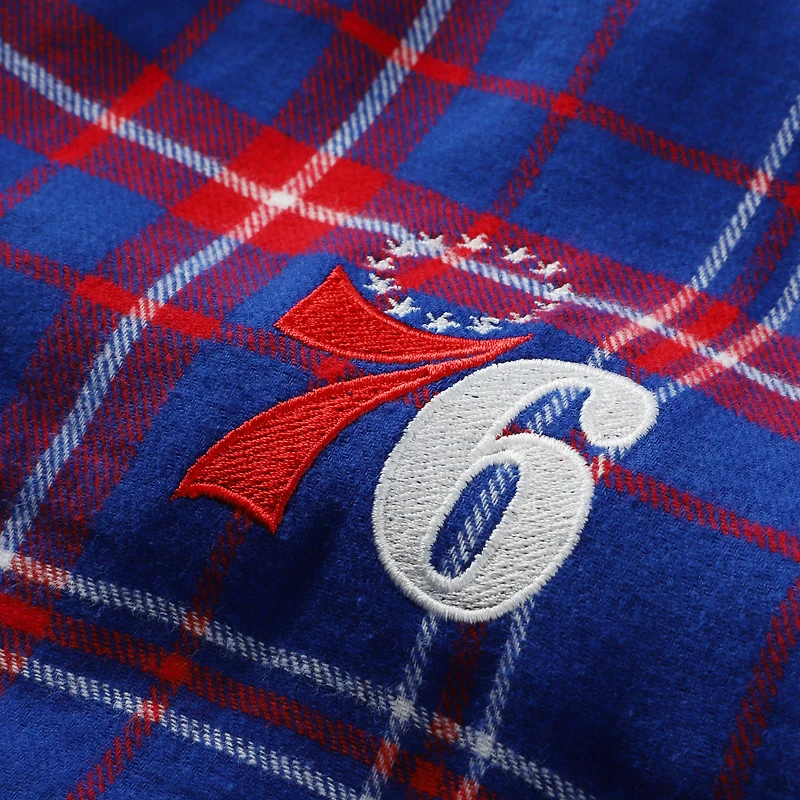 Men's Concepts Sport Royal/Red Philadelphia 76ers Ultimate Plaid Flannel Pants