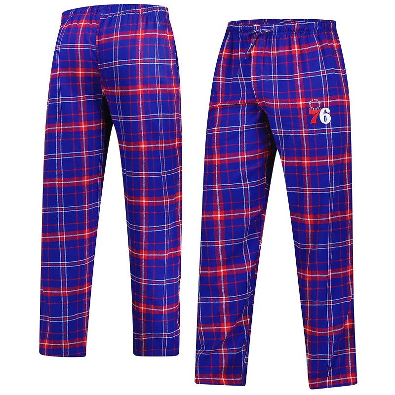 Men's Concepts Sport Royal/Red Philadelphia 76ers Ultimate Plaid Flannel Pants