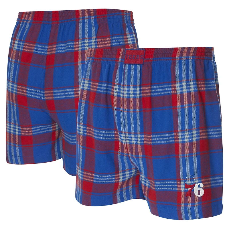 Boxer en flanelle pour homme Concepts Sport Royal Philadelphia 76ers Region