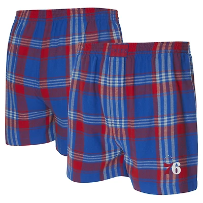 Boxer en flanelle pour homme Concepts Sport Royal Philadelphia 76ers Region
