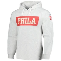 Fanatics Ash Philadelphia 76ers Softhand Raglan Tri-Blend Pull à capuche pour hommes