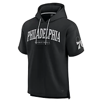 Sweat à capuche manches courtes Fanatics pour hommes Philadelphia 76ers Elements Ready noir