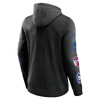 Men's Fanatics Black Philadelphia 76ers Wild Winner Pullover Hoodie