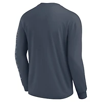 T-shirt à manches longues Fanatics bleu Philadelphia 76ers Elements Future Ground pour homme avec informations tonales