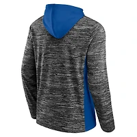 Men's Fanatics Charcoal Philadelphia 76ers Instant Replay Colorblock - Pullover Hoodie
